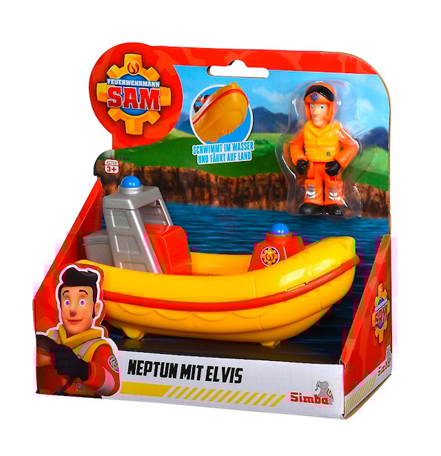 Tuotekuva 2 - Palomies Sam Boat Neptune Elvis-hahmon kanssa