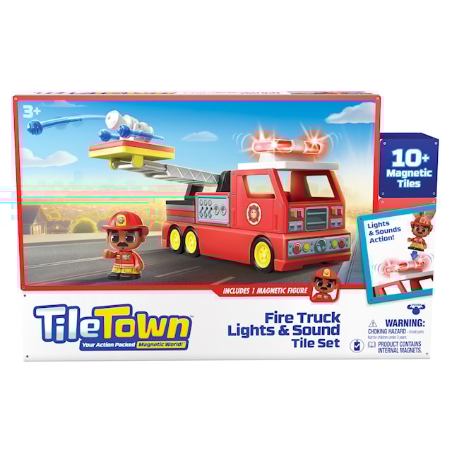 Tuotekuva 1 - Fire Truck Magnetic Play Tile Town