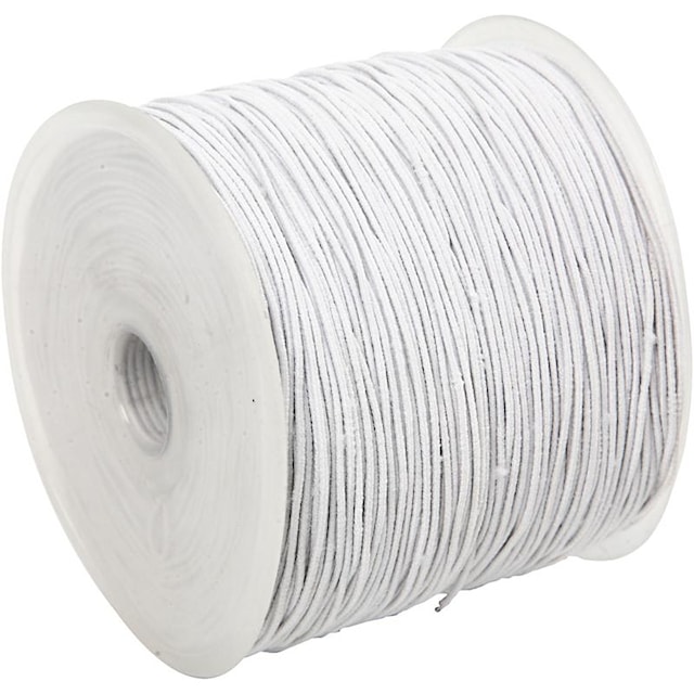 Snöre Elastisk 1 mm x 250 m Vit