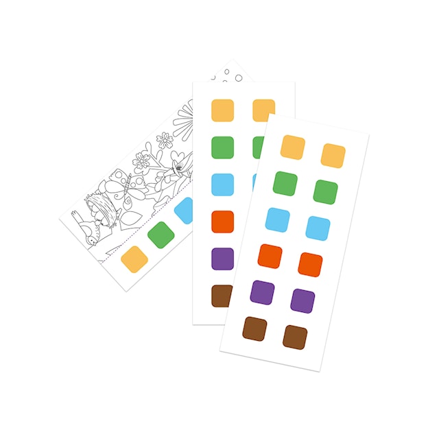 Produktbild 4 för Målarhäfte Djur Med Färger & Pensel mierEdu