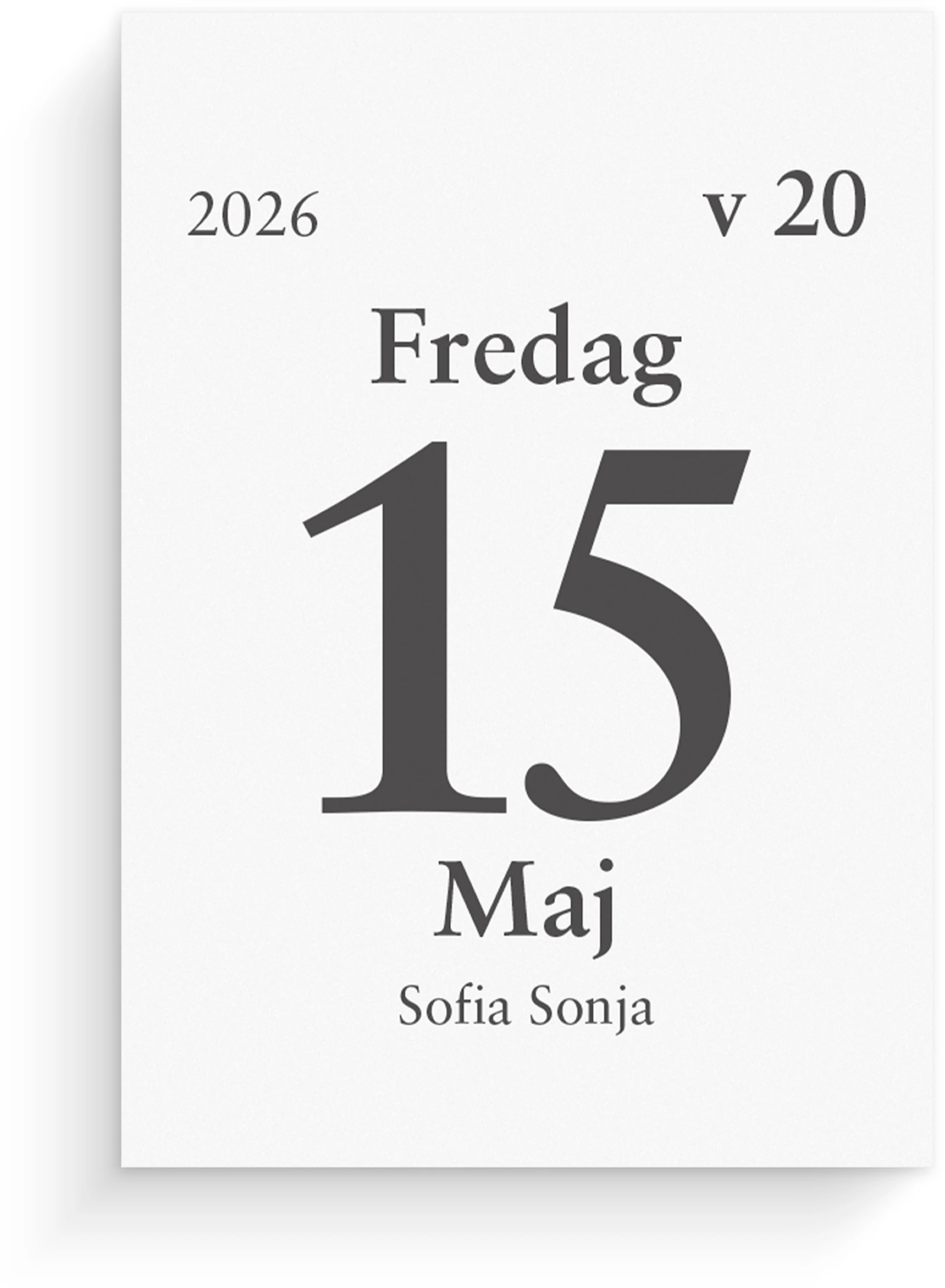 Tuotekuva ille Kalender 2026 Dagblock 75x107 mm Burde