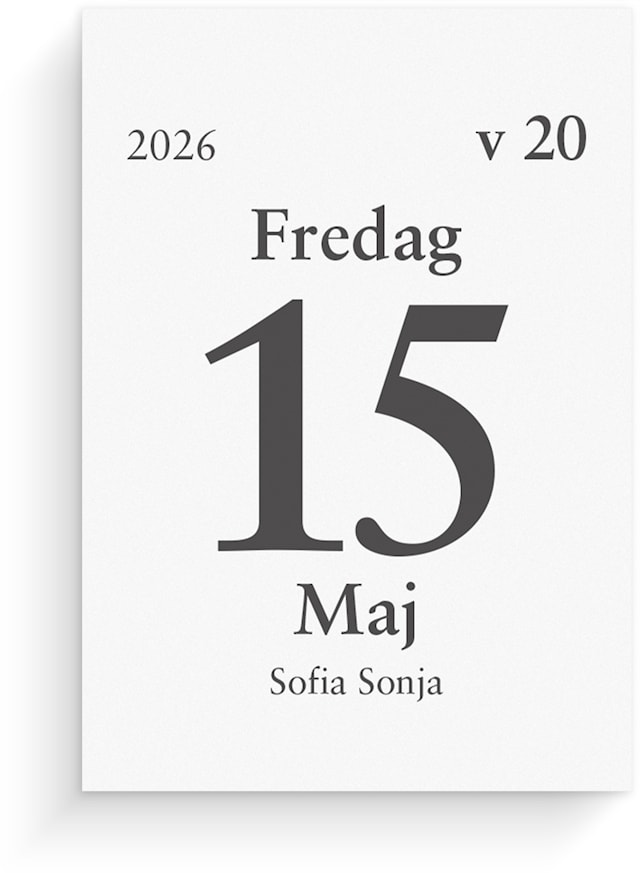 Kalender 2026 Dagblock 75x107 mm Burde