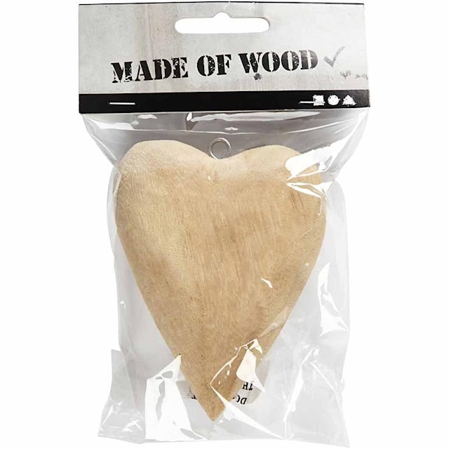 Tuotekuva 2 - Puusydän, koko 11,5x8,5x3 cm, 1 kpl