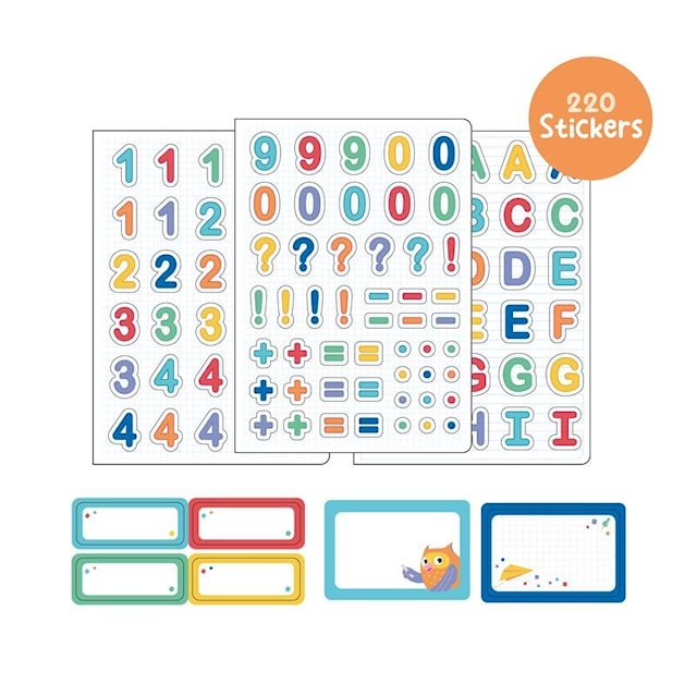 Produktbilde 3 for Klistremerkebok A6 Bokstaver ABC 220 klistremerker Trendhaus