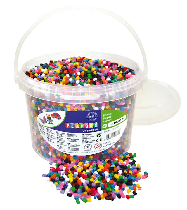 Produktbild 2 för Pärlor till pärlplattor Standard färgmix 20.000-p Playbox
