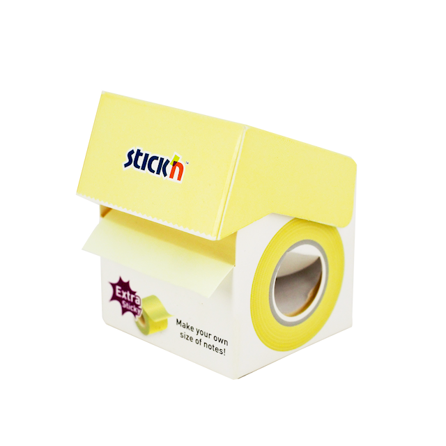 Tuotekuva 2 - Muistirulla Extra Sticky FSC 50 mm x 10 m Pastellikeltainen