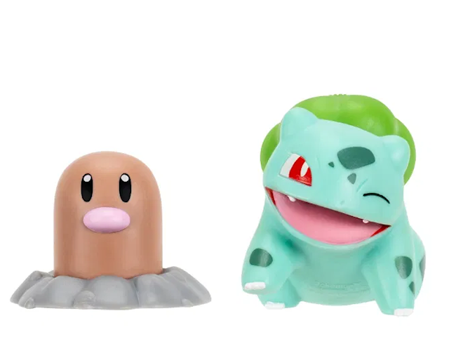 Produktbild 1 för Figurset 2-pack Diglett/Bulbasaur Pokémon