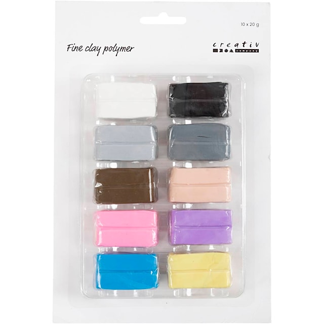 Polymerlera Pastellfärger fine clay 10-pack Creativ Company