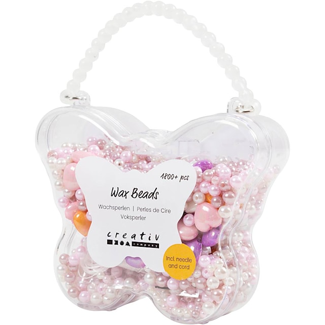 Produktbild 7 för Pärlset Pastell pärlemor i fjärilsask Creativ Company