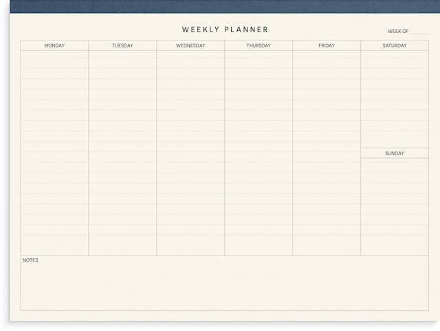 Viikkosuunnitelija Tekstiili Burde