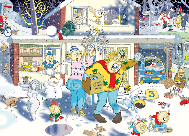 Produktbilde 2 for Wasgij Christmas 9 - A Bright Christmas Night! Puslespill 1000 brikker