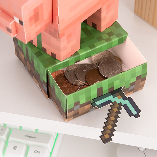 Produktbild 2 för Minecraft Pig Bygg Din Egen Sparbössa Kit, Paladone