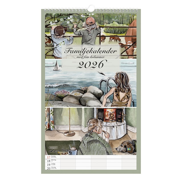 Produktbild 1 för Familjekalender Vägg 2026 Design Kajsa Hagelin Paperstyle