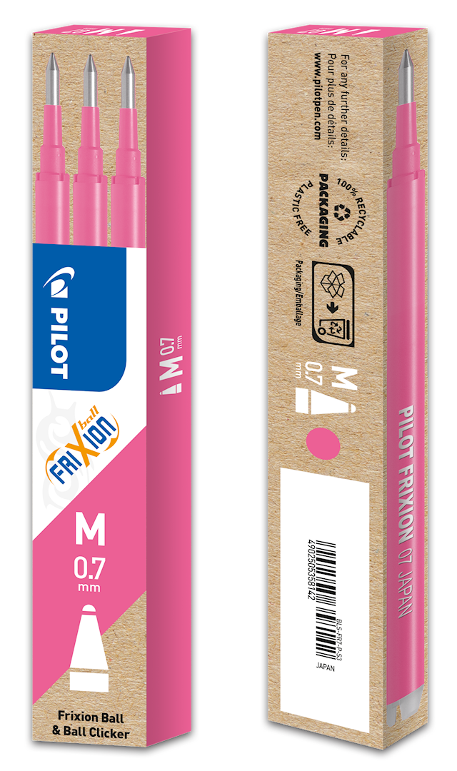 Produktbilde 2 for Refill 3 pk FriXion Rosa Pilot