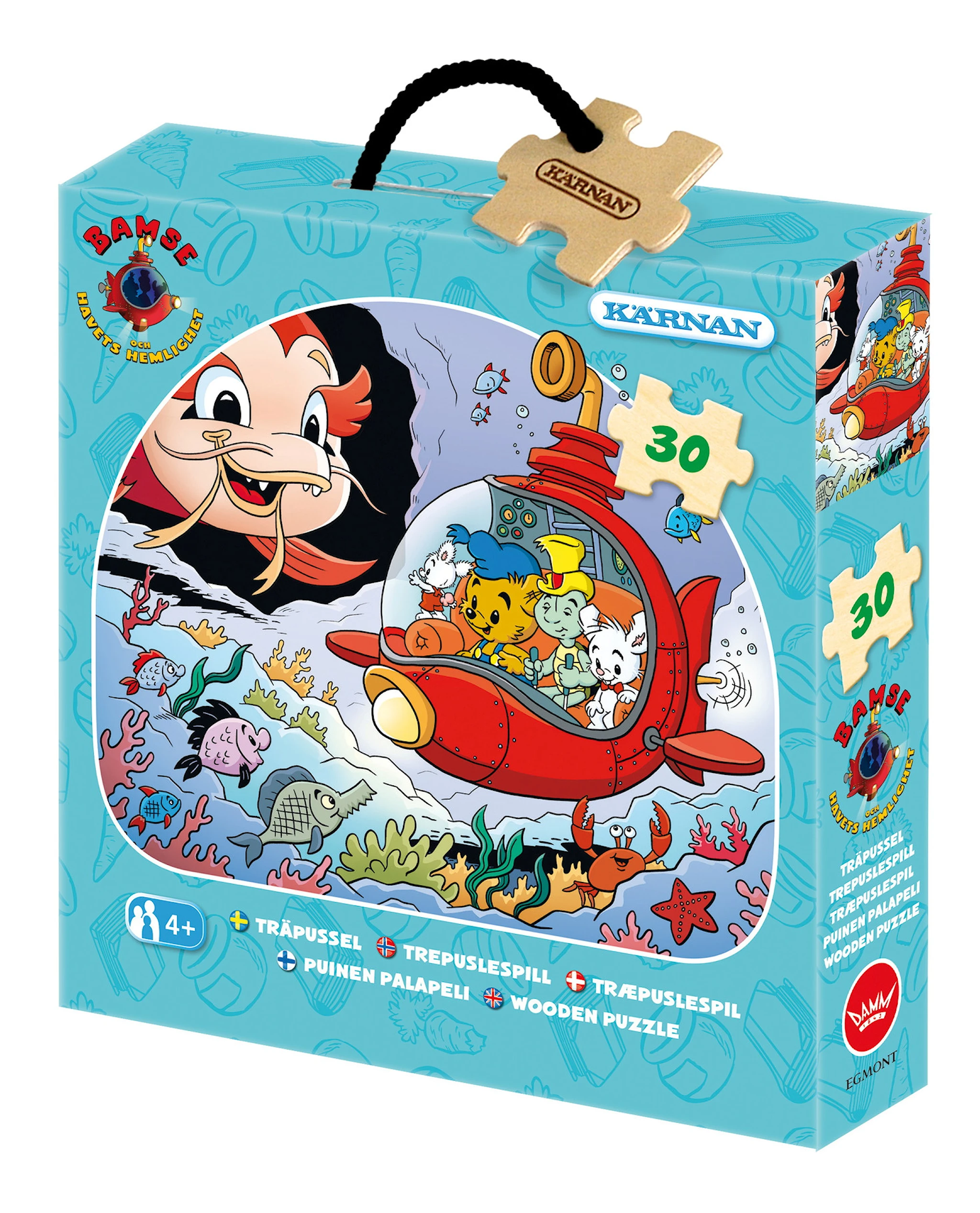 Tuotekuva ille Puupalapeli Bamse ja meren salaisuudet 30 palaa, Kärnan