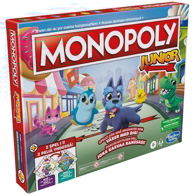 Tuotekuva 1 - Monopoly Junior 2 games in 1 (SE/FI)