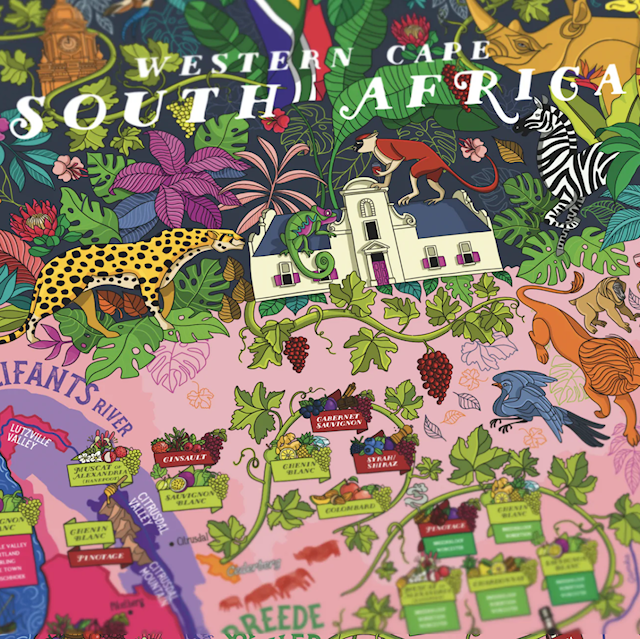 Tuotekuva 5 - Viinipalapeli - Etelä-Afrikka 1000 palaa Water and Wines