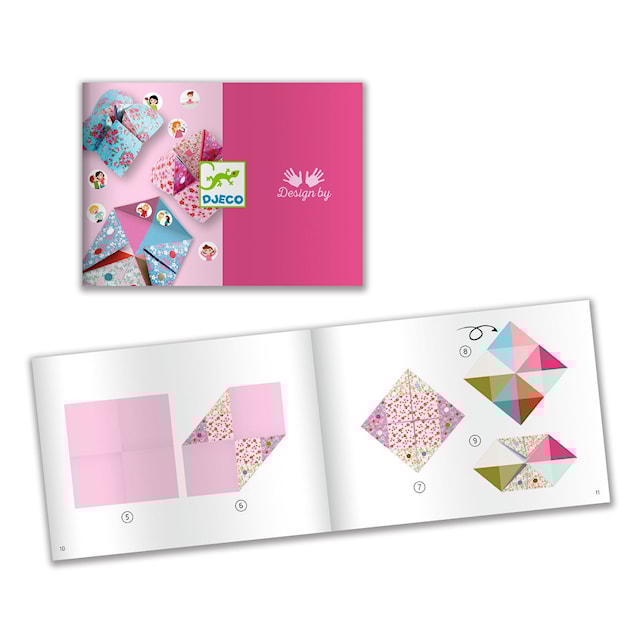 Produktbilde 1 for Origami Blomsterlopper 24 Ark 192 Klistremerker Djeco