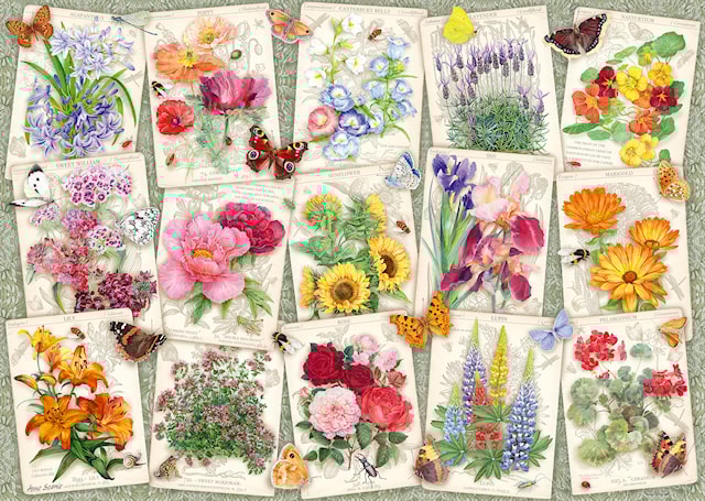 Produktbild 2 för Pussel Garden Flowers 1000 bitar, Ravensburger