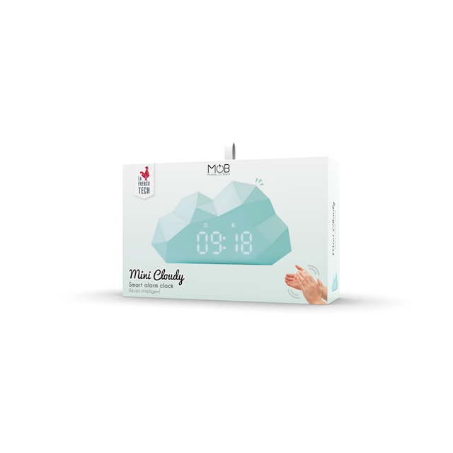 Produktbilde 5 for MOB Vekkeklokke med nattlampe Mini Cloudy Lyseblå