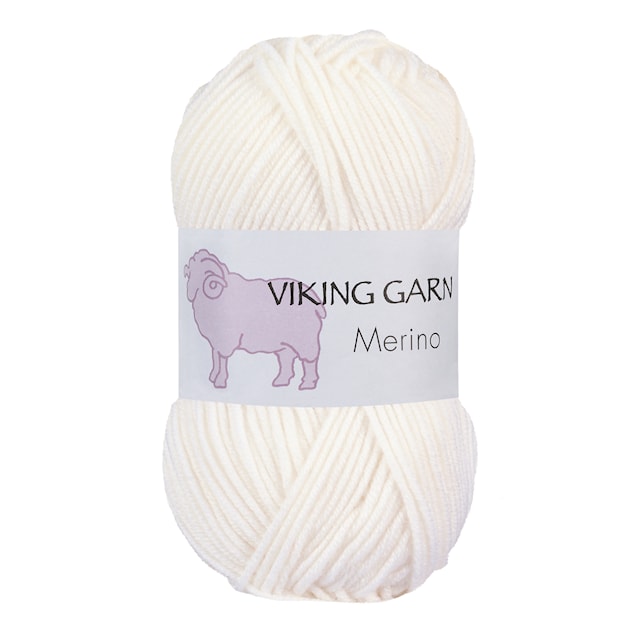 Viking Merino Garn 50 g Vit 800 Viking Garn