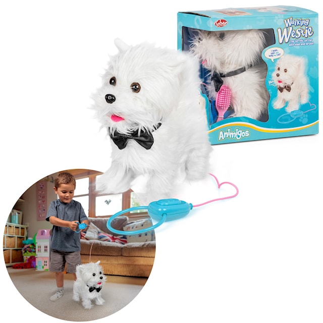 Produktbild 3 för Animigos Walking Westie Interaktiv Terrierhund