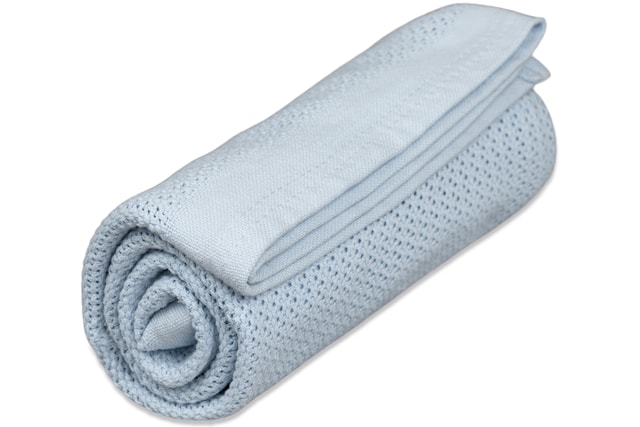 Produktbild 1 för Babyfilt Soft Grid EKO True Blue Vinter & Bloom