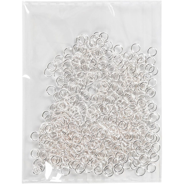 Tuotekuva 2 - Välirengas, koko 5,4 mm, paksuus 0,7 mm, hopeanväriset, 500 kpl/ 1 pkt
