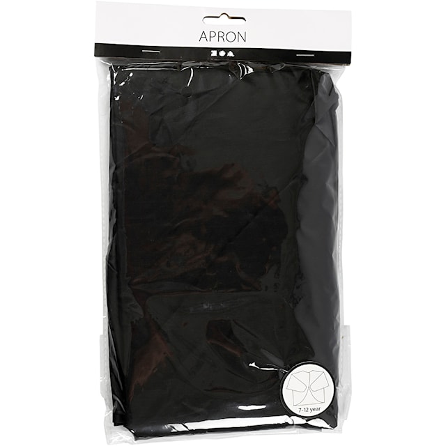 Produktbild 2 för Målarförkläde Svart Stl 7-12 år 1-pack