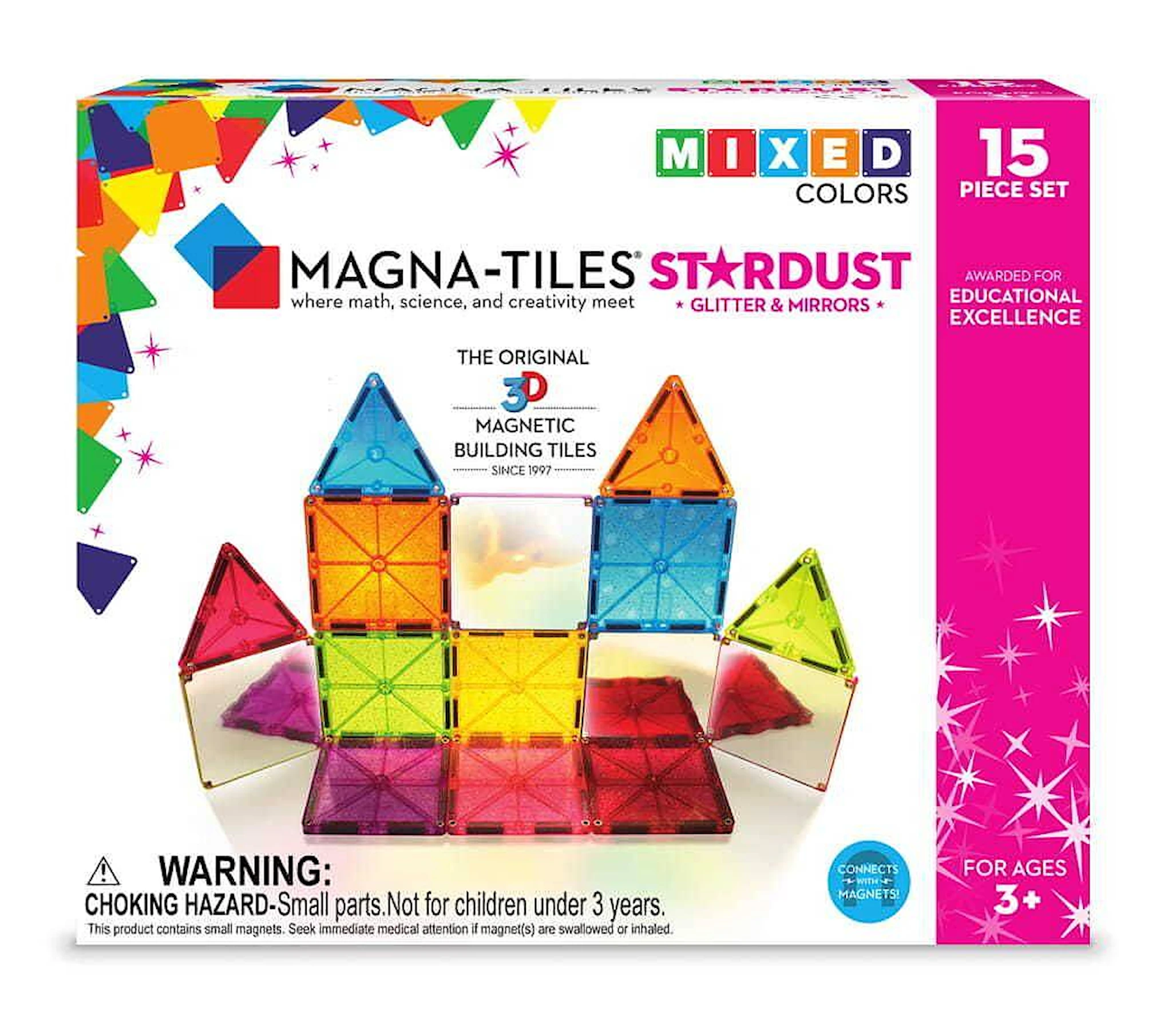 Produktbild för Magna-Tiles Stardust 15 bitar