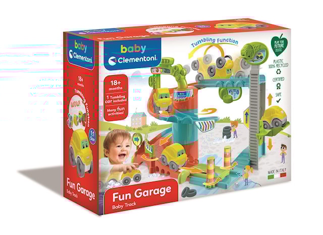 Produktbild 5 för Fun Garage Garage med Bil i Återvunnen Plast Baby Clementoni