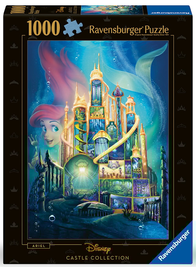 Tuotekuva 1 - Disney Castles Ariel Palapelit 1000 palaa, Ravensburger