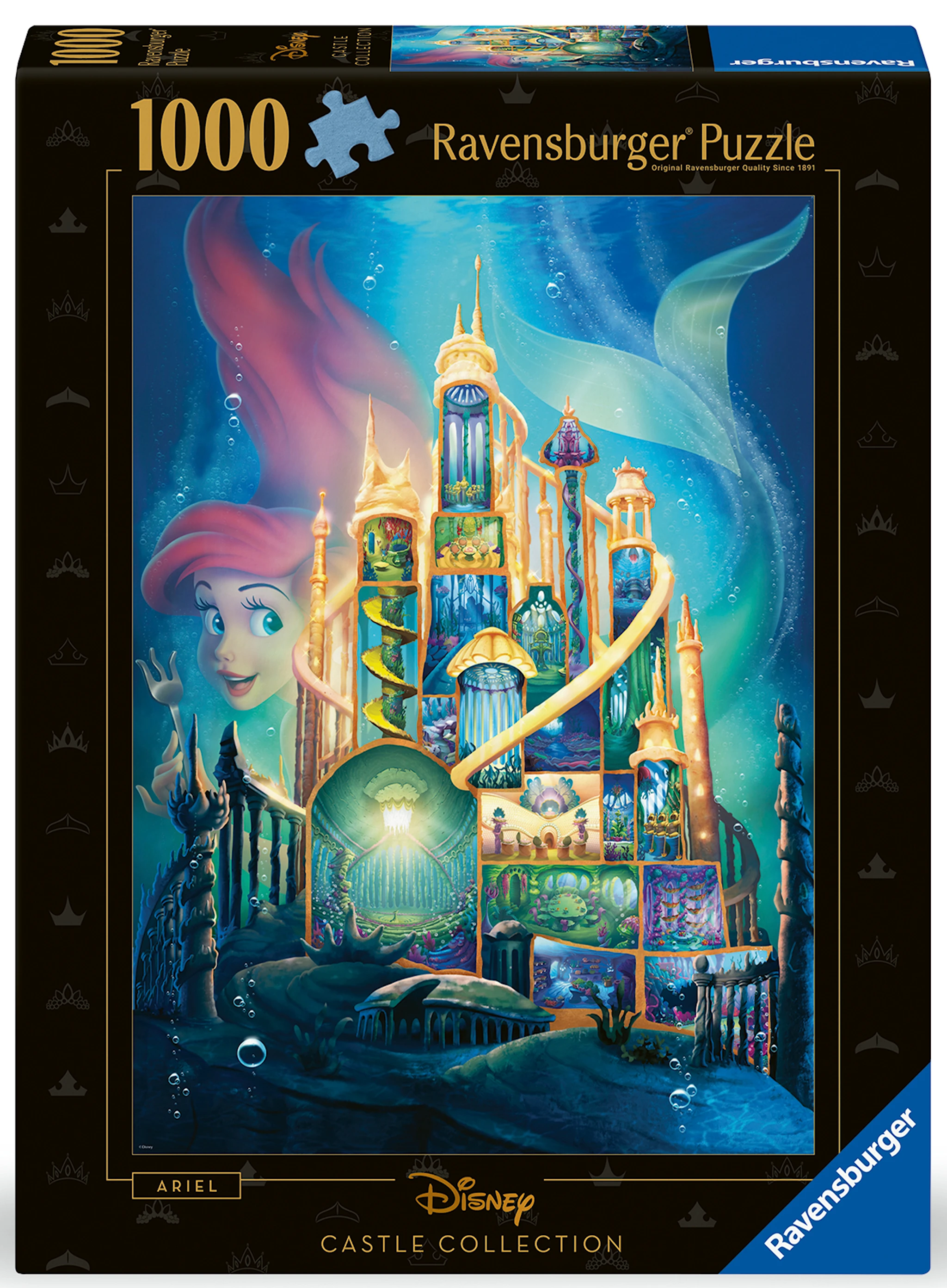 Produktbilde for Disney slott Ariel 1000 Puslespill brikker, Ravensburger