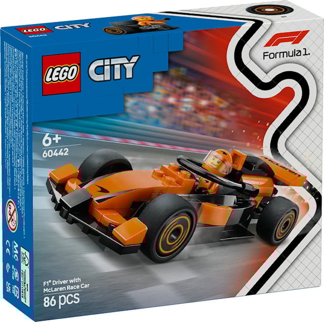 Produktbilde 1 for F1®-fører med McLaren-racerbil LEGO® City (60442)