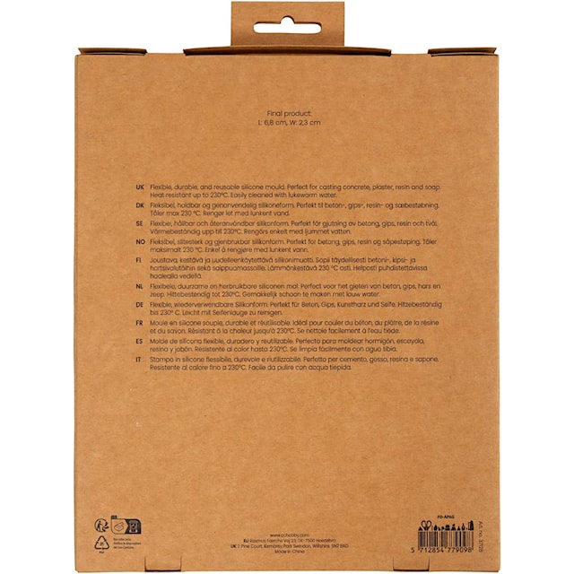 Produktbild 5 för Silikonform Rund med blommönster 6,8 x 2,3 cm, 4-pack