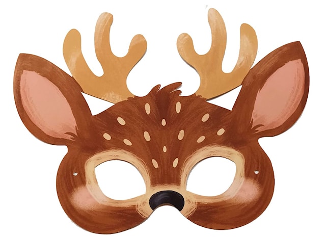 Produktbild 5 för Ansiktsmasker och skattjakt Skogens djur 5-pack Fridolin