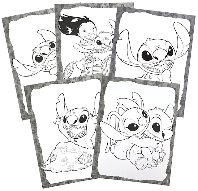 Produktbild 3 för Stitch Målarbok med Klistermärken 100-pack Hologram Sense