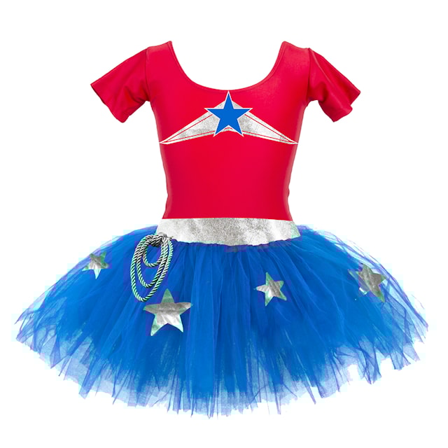 Produktbilde 1 for Kostymekjole Supergirl Med Kappe 110-116 cm Den Goda Fen