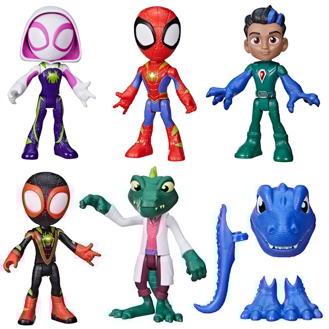 Tuotekuva 1 - Dino Webs Heroes & Lizard Figurset Spidey and his Amazing Friends