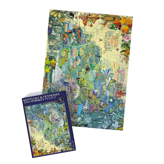 Produktbilde 2 for Whiskypuslespill - Kentucky & Tennessee 1000 brikker Water and Wines