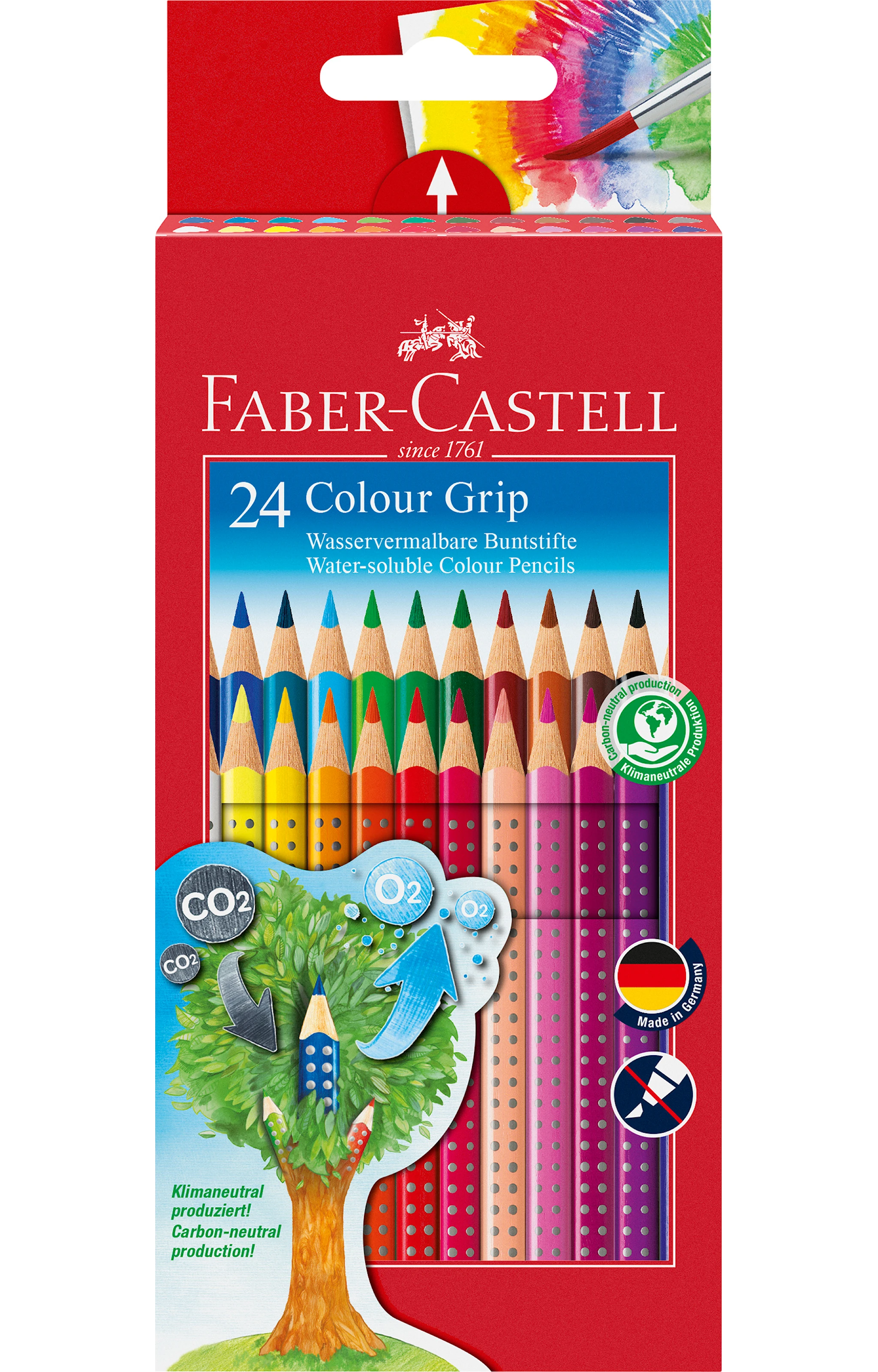 Produktbilde for Grip Fargeblyanter Akvarell 24 pakning Faber-Castell