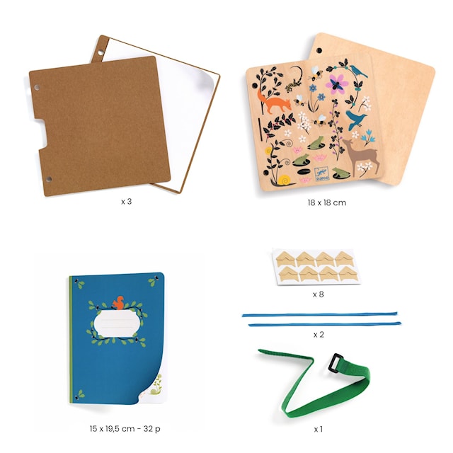 Produktbild 4 för DIY-Kit Herbarium Växtpress & Anteckningsbok Djeco