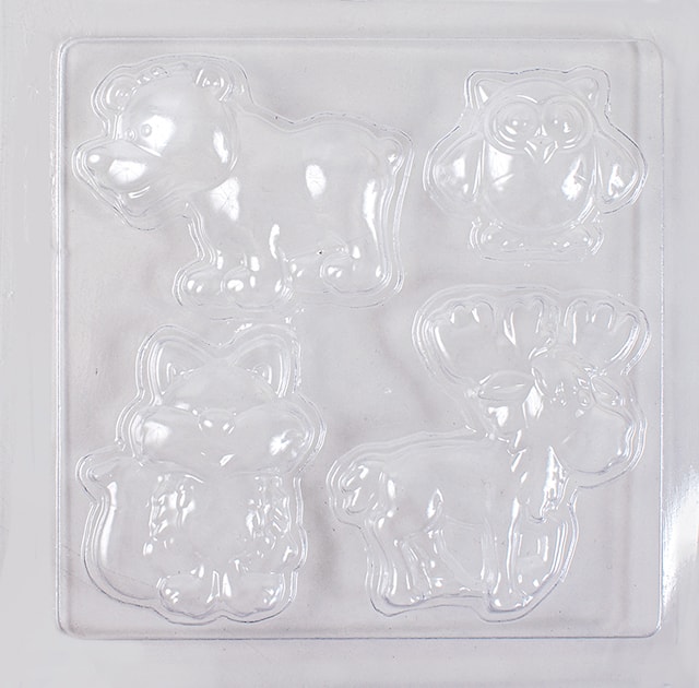 Tuotekuva 3 - Kipsimuotti Metsän eläimet 4 kuviota Playbox