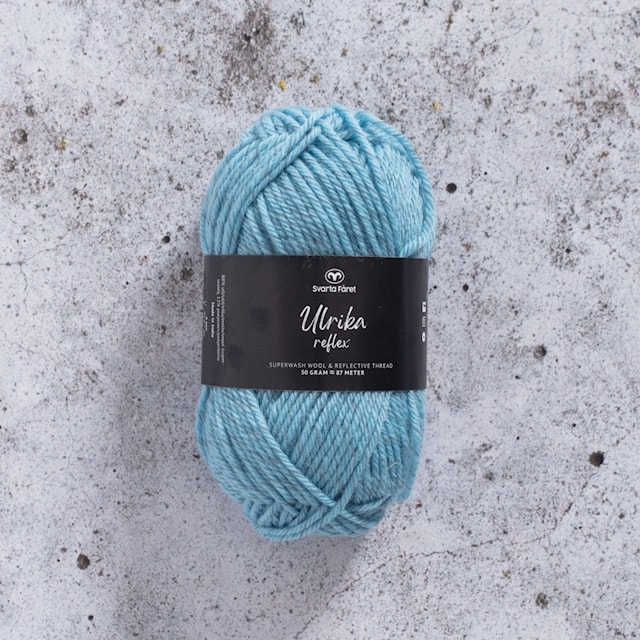 Ulrika Reflex Lanka Villasekoitus 50 g Vaaleansininen Svarta Fåret