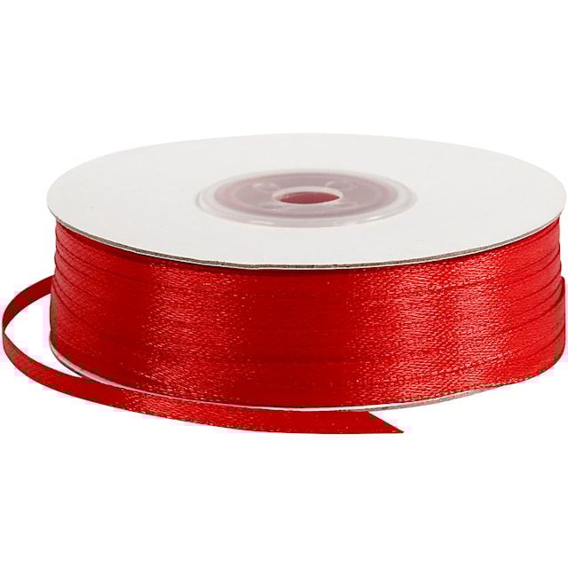 Produktbild 1 för Sidenband Rött bredd 3 mm x 100 m