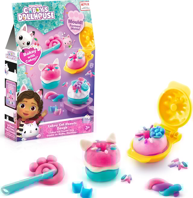 Produktbild 1 för Leklera Modellera Cakey Cat Donuts Kit Gabby's Dollhouse