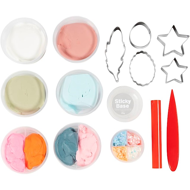 Produktbilde 4 for DIY Kit Modellering, Blomster, pastellfarger, 1 pk.