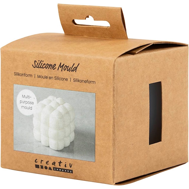 Produktbilde 8 for Silikonform , Boblefirkant, H: 5 cm, dia. 6 cm, B: 6 cm, 1 stk./ 1 pk.