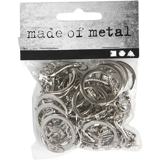 Produktbilde 2 for Nøkkelring med kjede, L: 6 cm, dia. 2,3 cm, 25 stk./ 1 pk.