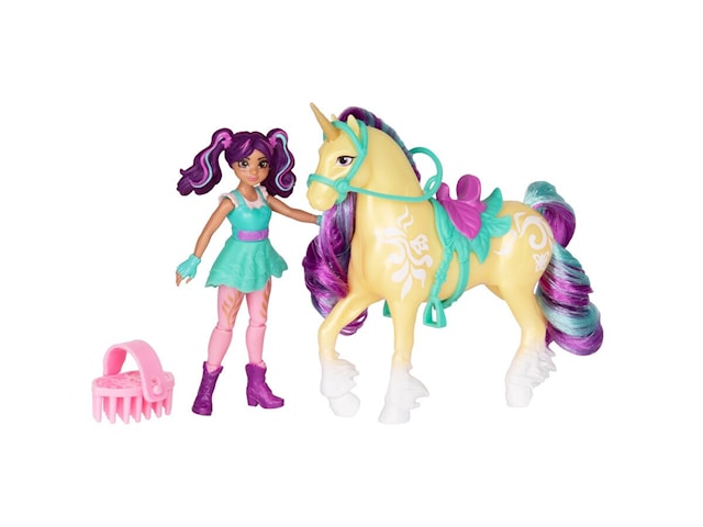 Produktbild 1 för Ava & Leaf Docka med Häst 11 cm Unicorn Academy